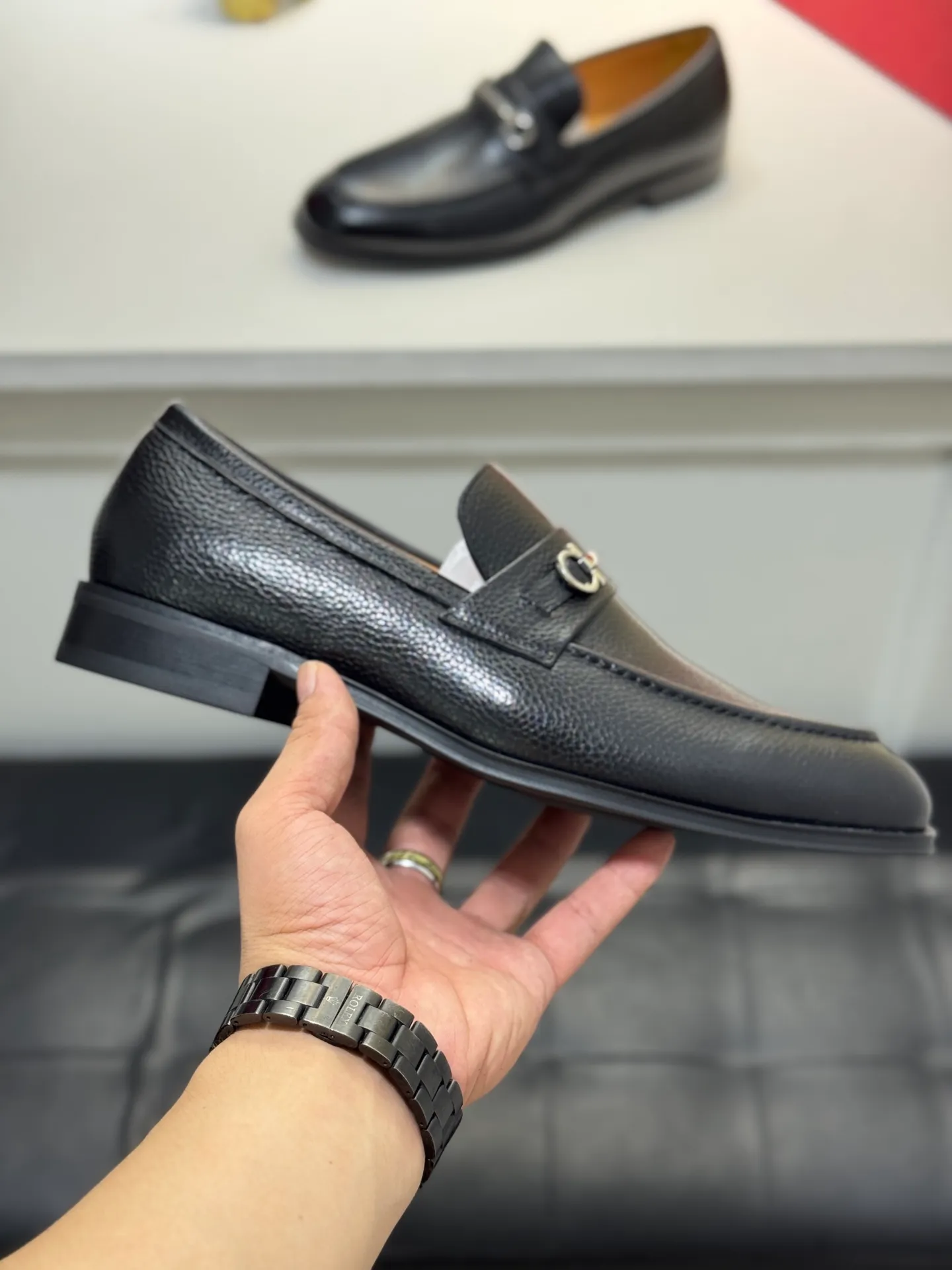 Men's men's shoes 💰480 [New style] 🐠🐠New Ferragamo [Ferragamo] top imported suit men's shoes 💯 Official website original copy, product materials: selected imported embossed calfskin + luxury hardware buckle accessories ~ imported water-dyed cow 🐂 leather lining. Strong three-dimensional visual effect, original combination outsole, multiple colors available😘 Size: 39-44 (customized at 45.46.47